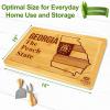 imageBamboo State Cutting Board for Kitchen  New York Cheese Board Charcuterie Platter ampamp Serving Tray 15quot x 10quotGeorgia