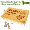 imageBamboo State Cutting Board for Kitchen  New York Cheese Board Charcuterie Platter ampamp Serving Tray 15quot x 10quotNew Jersey