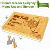 imageBamboo State Cutting Board for Kitchen  New York Cheese Board Charcuterie Platter ampamp Serving Tray 15quot x 10quotNew York