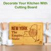 imageBamboo State Cutting Board for Kitchen  New York Cheese Board Charcuterie Platter ampamp Serving Tray 15quot x 10quotNew York