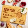 imageBamboo State Cutting Board for Kitchen  New York Cheese Board Charcuterie Platter ampamp Serving Tray 15quot x 10quotNew York