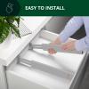 imageROYAL CRAFT WOOD Adjustable Bamboo Caddy Expandable Drawer Organization Separators For Kitchen Dresser Bedroom Bathroom and Office 4Pack Large up to 22 WhiteGray