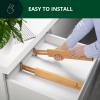 imageROYAL CRAFT WOOD Adjustable Bamboo Caddy Expandable Drawer Organization Separators For Kitchen Dresser Bedroom Bathroom and Office 4Pack Large up to 22 WhiteNatural