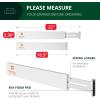 imageROYAL CRAFT WOOD Adjustable Bamboo Caddy Expandable Drawer Organization Separators For Kitchen Dresser Bedroom Bathroom and Office 4Pack Large up to 22 WhiteWhite