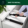 imageROYAL CRAFT WOOD Adjustable Bamboo Caddy Expandable Drawer Organization Separators For Kitchen Dresser Bedroom Bathroom and Office 4Pack Large up to 22 WhiteBlack