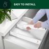 imageROYAL CRAFT WOOD Adjustable Bamboo Caddy Expandable Drawer Organization Separators For Kitchen Dresser Bedroom Bathroom and Office 4Pack Large up to 22 WhiteWhite