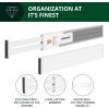 imageROYAL CRAFT WOOD Adjustable Bamboo Caddy Expandable Drawer Organization Separators For Kitchen Dresser Bedroom Bathroom and Office 4Pack Large up to 22 WhiteWhite