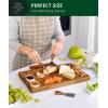 imageROYAL CRAFT WOOD Bamboo Charcuterie Boards  Cheese Board Set with 2 Sauce Bowls 4 Knives  Unique Charcuterie Board ampamp Serving Tray  House Warming Gifts New Home GiftsBrown With Bowls
