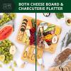 imageROYAL CRAFT WOOD Bamboo Charcuterie Boards  Cheese Board Set with 2 Sauce Bowls 4 Knives  Unique Charcuterie Board ampamp Serving Tray  House Warming Gifts New Home GiftsWith Bowls
