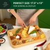imageROYAL CRAFT WOOD Bamboo Charcuterie Boards  Cheese Board Set with 2 Sauce Bowls 4 Knives  Unique Charcuterie Board ampamp Serving Tray  House Warming Gifts New Home GiftsWithout Side Trays