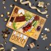 imageROYAL CRAFT WOOD Bamboo Charcuterie Boards  Cheese Board Set with 2 Sauce Bowls 4 Knives  Unique Charcuterie Board ampamp Serving Tray  House Warming Gifts New Home GiftsWith Bowls
