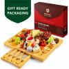 imageROYAL CRAFT WOOD Bamboo Charcuterie Boards  Cheese Board Set with 2 Sauce Bowls 4 Knives  Unique Charcuterie Board ampamp Serving Tray  House Warming Gifts New Home GiftsWithout Bowls