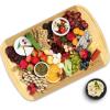 imageROYAL CRAFT WOOD Bamboo Cutting Boards for Kitchen Wood Chopping Boards with Juice Groove Wooden Cutting Board for Vegetables Fruit and Cheese Charcuterie Serving Tray XL 18quot x 12quotTwoTone Bamboo