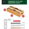 imageROYAL CRAFT WOOD Bamboo Kitchen Foil and Plastic Wrap Organizer for Drawer with Cutter 2SlotsWrap Organizer  2slots