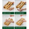 imageROYAL CRAFT WOOD Bamboo Kitchen Foil and Plastic Wrap Organizer for Drawer with Cutter 2SlotsWrap Organizer  2slots