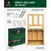 imageROYAL CRAFT WOOD Bamboo Kitchen Foil and Plastic Wrap Organizer for Drawer with Cutter 2SlotsZiplock Bag Organizer