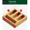 imageROYAL CRAFT WOOD Bamboo Kitchen Foil and Plastic Wrap Organizer for Drawer with Cutter 2SlotsZiplock Bag Organizer