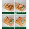 imageROYAL CRAFT WOOD Bamboo Kitchen Foil and Plastic Wrap Organizer for Drawer with Cutter 2SlotsZiplock Bag Organizer