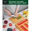imageROYAL CRAFT WOOD Bamboo Kitchen Foil and Plastic Wrap Organizer for Drawer with Cutter 2SlotsZiplock Bag Organizer