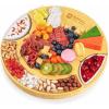 imageROYAL CRAFT WOOD Charcuterie and Cheese Board  Large Bamboo Cheese Board  Serving Tray Platter  House Warming Gifts New Home Gifts for Dad Fathers Day Dad Gifts from Daughter Son Wife  155quotx10quotRound Expandable