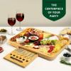 imageROYAL CRAFT WOOD Charcuterie and Cheese Board  Large Bamboo Cheese Board  Serving Tray Platter  House Warming Gifts New Home Gifts for Dad Fathers Day Dad Gifts from Daughter Son Wife  155quotx10quotWithout Side Trays