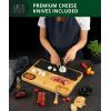 imageROYAL CRAFT WOOD Charcuterie and Cheese Board  Large Bamboo Cheese Board  Serving Tray Platter  House Warming Gifts New Home Gifts for Dad Fathers Day Dad Gifts from Daughter Son Wife  155quotx10quotRectangular NonExpandable