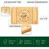 imageROYAL CRAFT WOOD Charcuterie and Cheese Board  Large Bamboo Cheese Board  Serving Tray Platter  House Warming Gifts New Home Gifts for Dad Fathers Day Dad Gifts from Daughter Son Wife  155quotx10quotRectangular 155 x 10