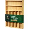 imageROYAL CRAFT WOOD Luxury Bamboo Kitchen Drawer Organizer  Silverware Organizer  Utensil Holder and Cutlery Tray with Grooved Drawer Dividers for Flatware and Kitchen Utensils 7 SlotNatural