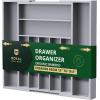 imageROYAL CRAFT WOOD Luxury Bamboo Kitchen Drawer Organizer  Silverware Organizer  Utensil Holder and Cutlery Tray with Grooved Drawer Dividers for Flatware and Kitchen Utensils 9 Slot BlackGray