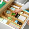 imageROYAL CRAFT WOOD Luxury Bamboo Kitchen Drawer Organizer  Silverware Organizer  Utensil Holder and Cutlery Tray with Grooved Drawer Dividers for Flatware and Kitchen Utensils 7 SlotNatural
