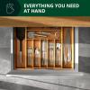 imageROYAL CRAFT WOOD Luxury Bamboo Kitchen Drawer Organizer  Silverware Organizer  Utensil Holder and Cutlery Tray with Grooved Drawer Dividers for Flatware and Kitchen Utensils 7 SlotNatural