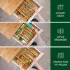 imageROYAL CRAFT WOOD Luxury Bamboo Kitchen Drawer Organizer  Silverware Organizer  Utensil Holder and Cutlery Tray with Grooved Drawer Dividers for Flatware and Kitchen Utensils 7 SlotNatural