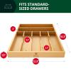 imageROYAL CRAFT WOOD Luxury Bamboo Kitchen Drawer Organizer  Silverware Organizer  Utensil Holder and Cutlery Tray with Grooved Drawer Dividers for Flatware and Kitchen Utensils 7 SlotNatural