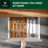 imageROYAL CRAFT WOOD Luxury Bamboo Kitchen Drawer Organizer  Silverware Organizer  Utensil Holder and Cutlery Tray with Grooved Drawer Dividers for Flatware and Kitchen Utensils 7 SlotNatural