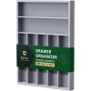 imageROYAL CRAFT WOOD Luxury Bamboo Kitchen Drawer Organizer  Silverware Organizer  Utensil Holder and Cutlery Tray with Grooved Drawer Dividers for Flatware and Kitchen Utensils 9 Slot BlackGray