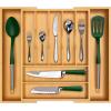 imageROYAL CRAFT WOOD Luxury Bamboo Kitchen Drawer Organizer  Silverware and Utensil Organizer 9 and 5 Slot