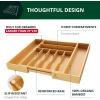 imageROYAL CRAFT WOOD Luxury Bamboo Kitchen Drawer Organizer  Silverware and Utensil Organizer 9 and 5 Slot