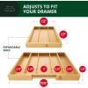 imageROYAL CRAFT WOOD Luxury Bamboo Kitchen Drawer Organizer  Silverware and Utensil Organizer 9 and 5 Slot