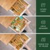 imageROYAL CRAFT WOOD Luxury Bamboo Kitchen Drawer Organizer  Silverware and Utensil Organizer 9 and 5 Slot