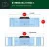 imageROYAL CRAFT WOOD Luxury Bathtub Caddy Tray One or Two Person Bath and Bed Tray Bonus Free Soap Holder Blue