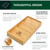 imageROYAL CRAFT WOOD Luxury Spice Drawer Organizer for Kitchen  Bamboo Spice Rack Organizer for Drawer for Deep Drawers 15quotx8quot