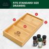 imageROYAL CRAFT WOOD Luxury Spice Drawer Organizer for Kitchen  Bamboo Spice Rack Organizer for Drawer for Deep Drawers 15quotx8quot