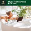 imageROYAL CRAFT WOOD Premium Foldable Bathtub Tray  Wood Bath Tray for Tub Bamboo Bathtub Shelf Expandable Bath Table Tray Luxury Bathtub ampamp Bathroom Accessories for New Home ampamp Unique Gift for Women