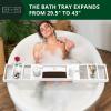 imageROYAL CRAFT WOOD Premium Foldable Bathtub Tray  Wood Bath Tray for Tub Bamboo Bathtub Shelf Expandable Bath Table Tray Luxury Bathtub ampamp Bathroom Accessories for New Home ampamp Unique Gift for Women
