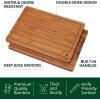 imageWooden Cutting Boards for Kitchen Meal Prep ampamp Serving  Bamboo Wood Cutting Board Set  Charcuterie ampamp Chopping Butcher Block for Meat  Kitchen Gadgets GiftBrown