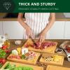imageWooden Cutting Boards for Kitchen Meal Prep ampamp Serving  Bamboo Wood Cutting Board Set  Charcuterie ampamp Chopping Butcher Block for Meat  Kitchen Gadgets GiftNatural