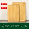 imageWooden Cutting Boards for Kitchen Meal Prep ampamp Serving  Bamboo Wood Cutting Board Set  Charcuterie ampamp Chopping Butcher Block for Meat  Kitchen Gadgets GiftNatural