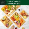 imageWooden Cutting Boards for Kitchen Meal Prep ampamp Serving  Bamboo Wood Cutting Board Set  Charcuterie ampamp Chopping Butcher Block for Meat  Kitchen Gadgets GiftNatural