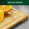 imageWooden Cutting Boards for Kitchen Meal Prep ampamp Serving  Bamboo Wood Cutting Board Set  Charcuterie ampamp Chopping Butcher Block for Meat  Kitchen Gadgets GiftNatural