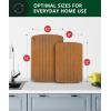 imageWooden Cutting Boards for Kitchen Meal Prep ampamp Serving  Bamboo Wood Cutting Board Set  Charcuterie ampamp Chopping Butcher Block for Meat  Kitchen Gadgets GiftBrown